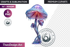 Glowing Fantasy Mushrooms PNG, Magic Mushroom Clipart Product Image 1