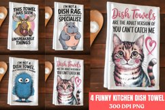 Funny Kitchen Dish Towel Sublimation Bundle PNG Product Image 2