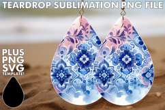 Radiant Teardrop Earrings Gift Ideas, Watercolor Pattern Product Image 1