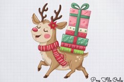 Cute Christmas Reindeer Clipart PNG Product Image 1