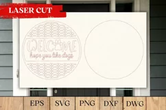 Welcome Hope You Like Dogs Sign | Door Hanger Laser Cut Product Image 2