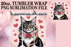 Radiant Love 20oz tumbler wrap, Cat Valentin's Day Product Image 1