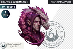 Fantasy Dragon wizard clipart, sorcerer, spellcaster, mage Product Image 1