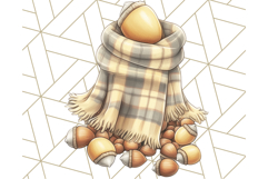 Fall Dinosaur PNG Clipart with Autumn Elements, Cute Dino Product Image 4