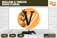 Willow &amp; Thread Boho Floral Monogram Product Image 1