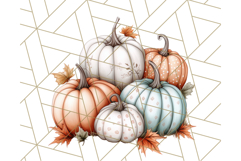 Fall Pumpkin Clipart PNG, Autumn Pumpkins, Jewel Tones Png Product Image 4