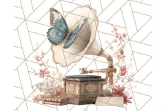 Vintage Butterfly PNG Clipart, Fairytale Cottagecore Images Product Image 4