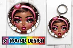 Luminous Round Ornaments Sublimation, Love Girl Product Image 1