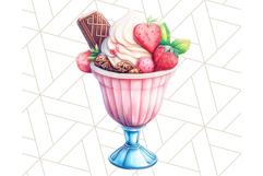 Pastel Sweet Treats Clipart, Ice Cream, Cakes, Donuts Png Product Image 4