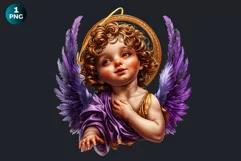 Watercolor Cherub angel clipart PNG, Cute Little angel png Product Image 2