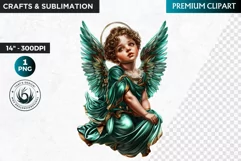 Watercolor Cherub angel clipart PNG, Cute Little angel png Product Image 1