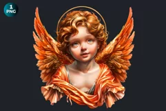 Watercolor Cherub angel clipart PNG, Cute Little angel png Product Image 2