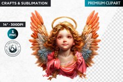 Cute Angel clipart PNG, Cherub clipart, Little angel PNG Product Image 1