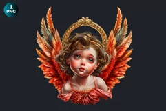Watercolor Cherub angel clipart PNG, Cute Little angel png Product Image 2