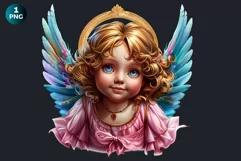 Watercolor Cherub angel clipart PNG, Cute Little angel png Product Image 2