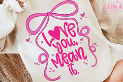 Love You Mean It PNG, Coquette Valentines Png Product Image 5