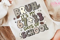 6733 Days Of School Bruh PNG: Funny Camo Six Seven Meme Png Product Image 3