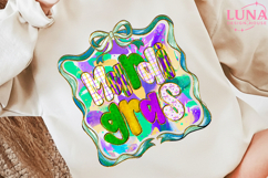 Mardi Gras Carnival PNG, Coquette Bow, Mardi Gras Y’all Png Product Image 2