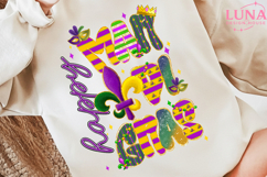 Happy Mardi Gras Png, Crawfish And Coquette Bow Carnival Png Product Image 2