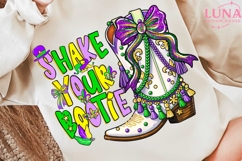 Shake Your Bootie Png, Preppy Mardi Gras Png, Brushstroke Product Image 3