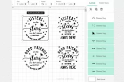 Sisters are like stars, Good Friends are like stars, Cricut Product Image 3