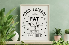 Sisters are like Fat thighs, they stick together Cricut SVG Product Image 4