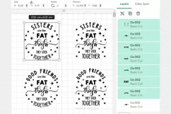 Sisters are like Fat thighs, they stick together Cricut SVG Product Image 8
