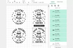 Sisters are like Fat thighs, they stick together Cricut SVG Product Image 9