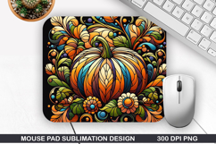 Pumpkin Mouse Pad, Halloween Mouse Pad PNG Design, Halloween Product Image 1