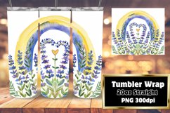 Bright 20oz Tumbler Wrap with Rainbow Design Product Image 1