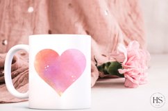 Valentine's Day Watercolor Heart Sublimation, Heart Clipart Product Image 4