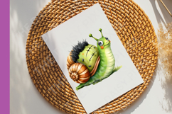 Halloween Snail Clipart PNGs Cute Snails in Costumes - 24png Product Image 8
