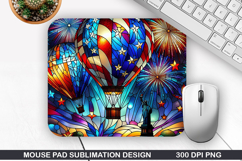 Fireworks Mouse Pad Sublimation, 4th Of July Mouse Pad PNG Product Image 1