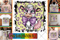 Whimsical TSHIRT Gift Ideas PNG, Cute Cow Product Image 1