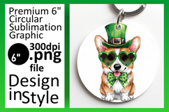 Cute Round Design Keychain Template , St Patrick Product Image 1