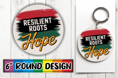 Enchanted Keychain Round Sublimation PNG, Juneteenth Product Image 1