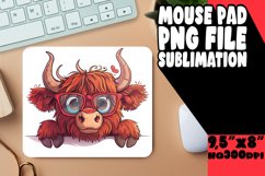 Farm Animal Mouse Pad Peekaboo Cow Design Product Image 1