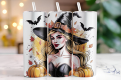Halloween Witch Tumbler Wrap | Sublimation | Tumblers Product Image 1