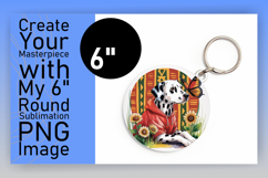 Vibrant Round Design Coaster Artwork , Cute Dog Product Image 1