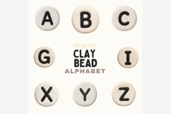 Clay Bead Alphabet PNG Bundle | Neutral Letter Bead Product Image 3
