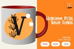 Heirloom Petal Boho Floral Monogram Product Image 1