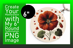 Lovely Round Design for Sublimation , 3D Flower Product Image 1