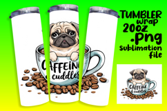 LIVELY 20oz Tumbler Wrap Design , Coffee Dog Product Image 1