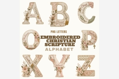 Embroidered Christian Scripture Alphabet PNG Bundle Product Image 6