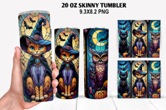 Skinny Tumbler 20oz Wrap Design,Halloween Tumbler PNG Design Product Image 1