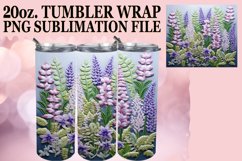 Floral Elegance Sublimation Tumbler Wrap Product Image 1