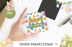 Happy Easter Magnet, Happy Easter Square Coaster PNG Product Image 1