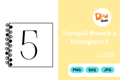 Tranquil Branch Monogram Icon Product Image 1