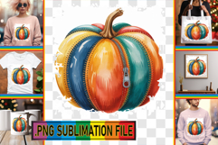 Stylish TSHIRT Designs PNG, Pumpkin Watercolor Product Image 1