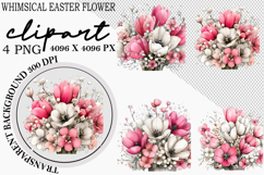 Whimsical Easter Flower Clipart Product Image 1